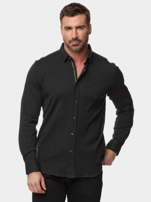 Black Robert Graham Hammond Long Sleeve W Oven Shirt | 260581UWR