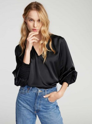 Black Robert Graham Jordyn Blouse | 549372TMC