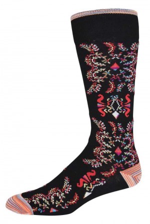 Black Robert Graham Warsaw Sock | 675432QZT