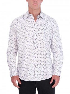 Blue Robert Graham Bandwith Long Sleeve Button Down Shirt | 230468AKR