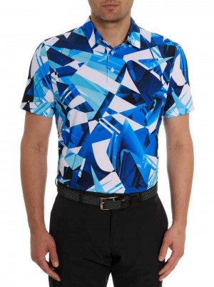 Blue Robert Graham Driftwood Polo | 538126CMU