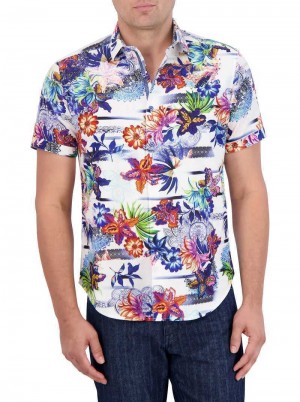 Classic Robert Graham Kendari Short Sleeve Button Down Shirt | 470159IPS