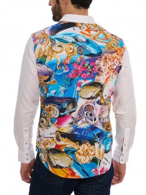 Classic Robert Graham Limited Edition Behind The Wheel Long Sleeve Button Down Shirt | 947261FXB