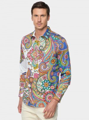 Classic Robert Graham Limited Edition Dprops Long Sleeve Button Down Shirt | 327458ZEQ