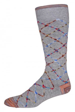 Grey Robert Graham Ashbrook Sock | 370582SVE