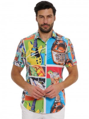 Multi Robert Graham Fiesta De Verano Short Sleeve Button Down Shirt | 927453YIF