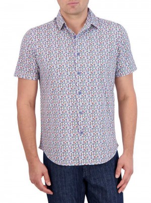 Multi Robert Graham Flamenco Motion Short Sleeve Knit Shirt | 092453XGF