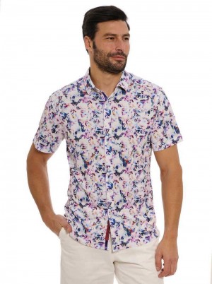 Multi Robert Graham Le Pelosa Short Sleeve Knit Shirt | 491206VZU