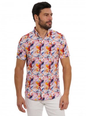 Multi Robert Graham Ledger Short Sleeve Button Down Shirt | 940721IXD