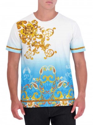 Multi Robert Graham Limited Edition Golden Scrolls T-shirt | 853607NLY