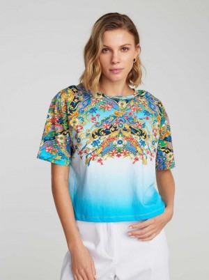 Multi Robert Graham Ombre Wallpaper T-shirt | 748132AWN