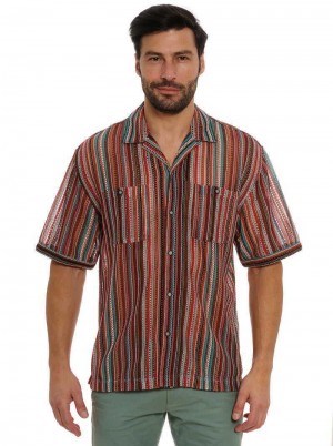 Multi Robert Graham Serape Short Sleeve Button Down Shirt | 893726CUR