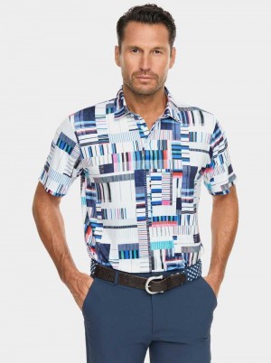 Multi Robert Graham Siro Short Sleeve Knit Polo | 706132NGD