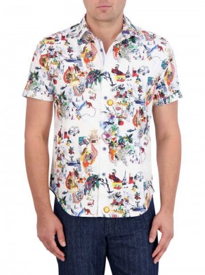 Multi Robert Graham Trippin Short Sleeve Button Down Shirt | 801526YOD