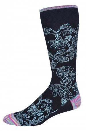 Navy Robert Graham Valmont Sock | 068153UVG