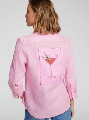 Pink Robert Graham Hadley Shirt | 740286QRF