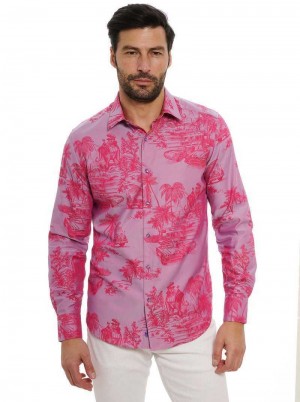 Pink Robert Graham Limited Edition Endless Dreams Long Sleeve Button Down Shirt Tall | 750932ZPH