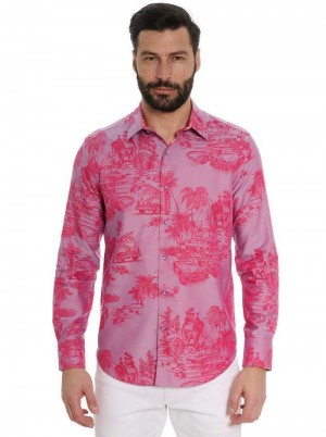 Pink Robert Graham Limited Edition Endless Dreams Long Sleeve Button Down Shirt | 682410GXT