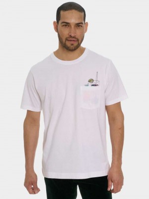 White Robert Graham Cocktail Splash T-shirt | 106589YBD