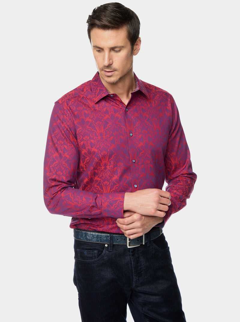 Berry Robert Graham Highland Long Sleeve Button Down Shirt | 812750WTA