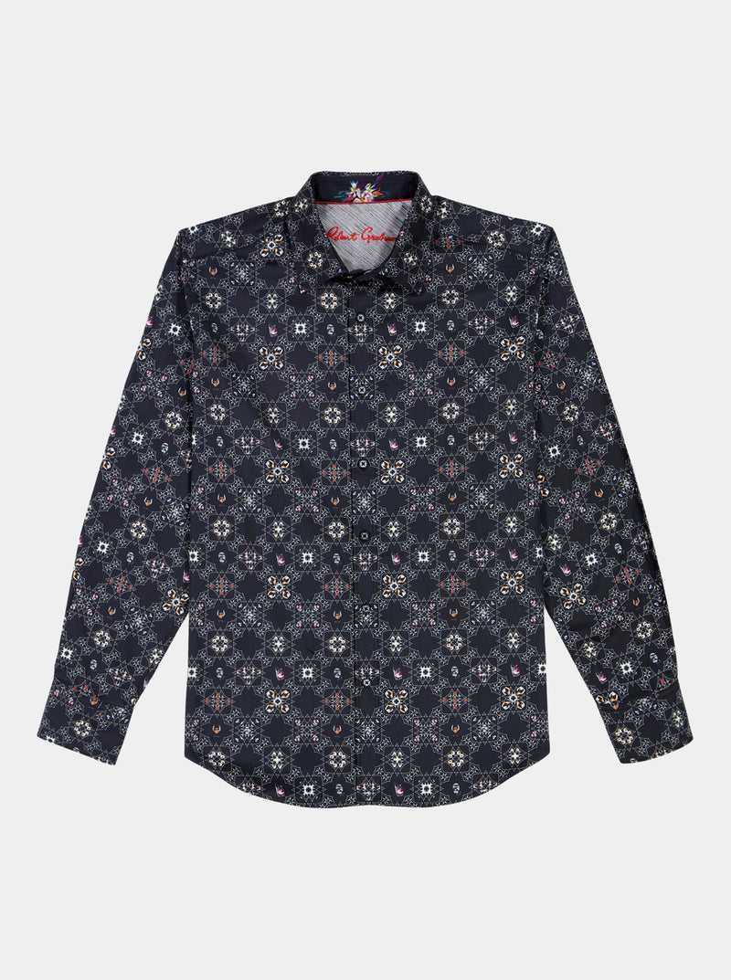 Black Robert Graham Buena Vista Long Sleeve Button Down Shirt | 201348QUP