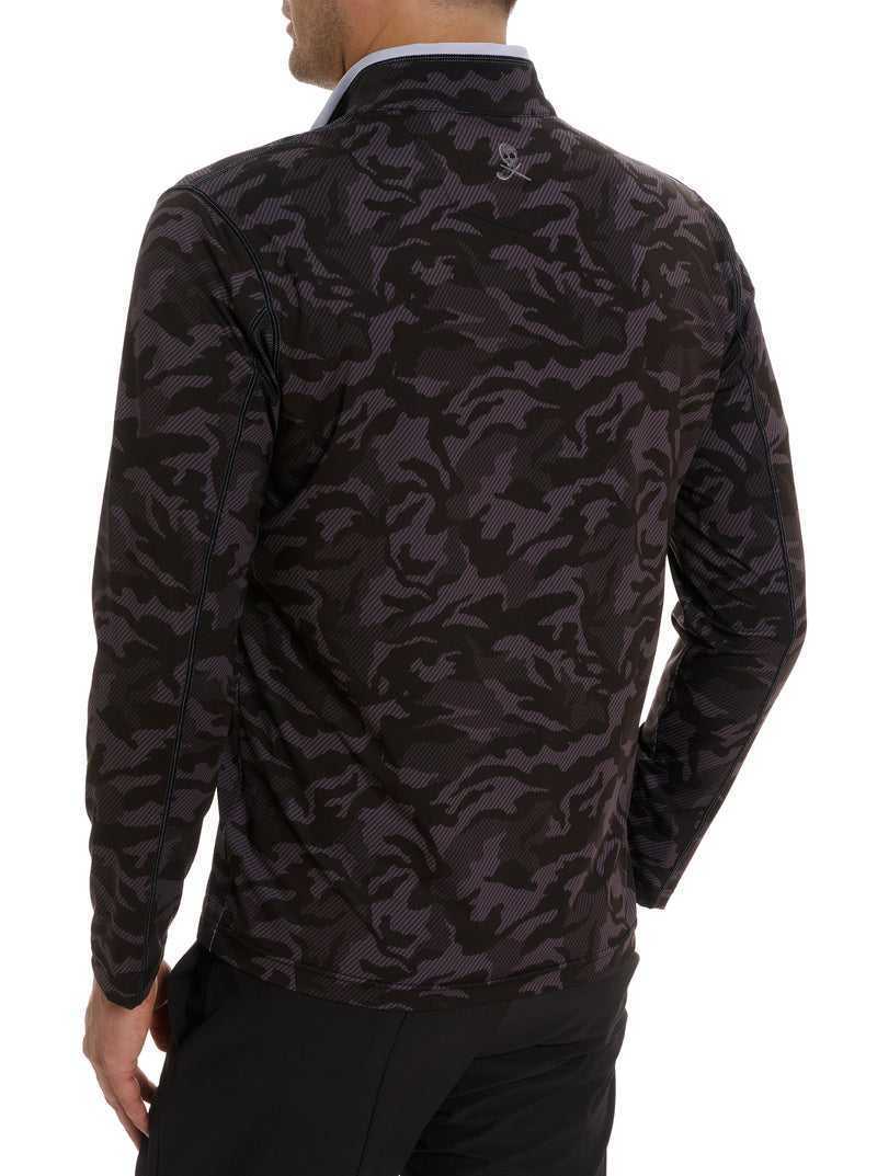 Black Robert Graham Faro Long Sleeve Knit Full Zip | 768534IAX