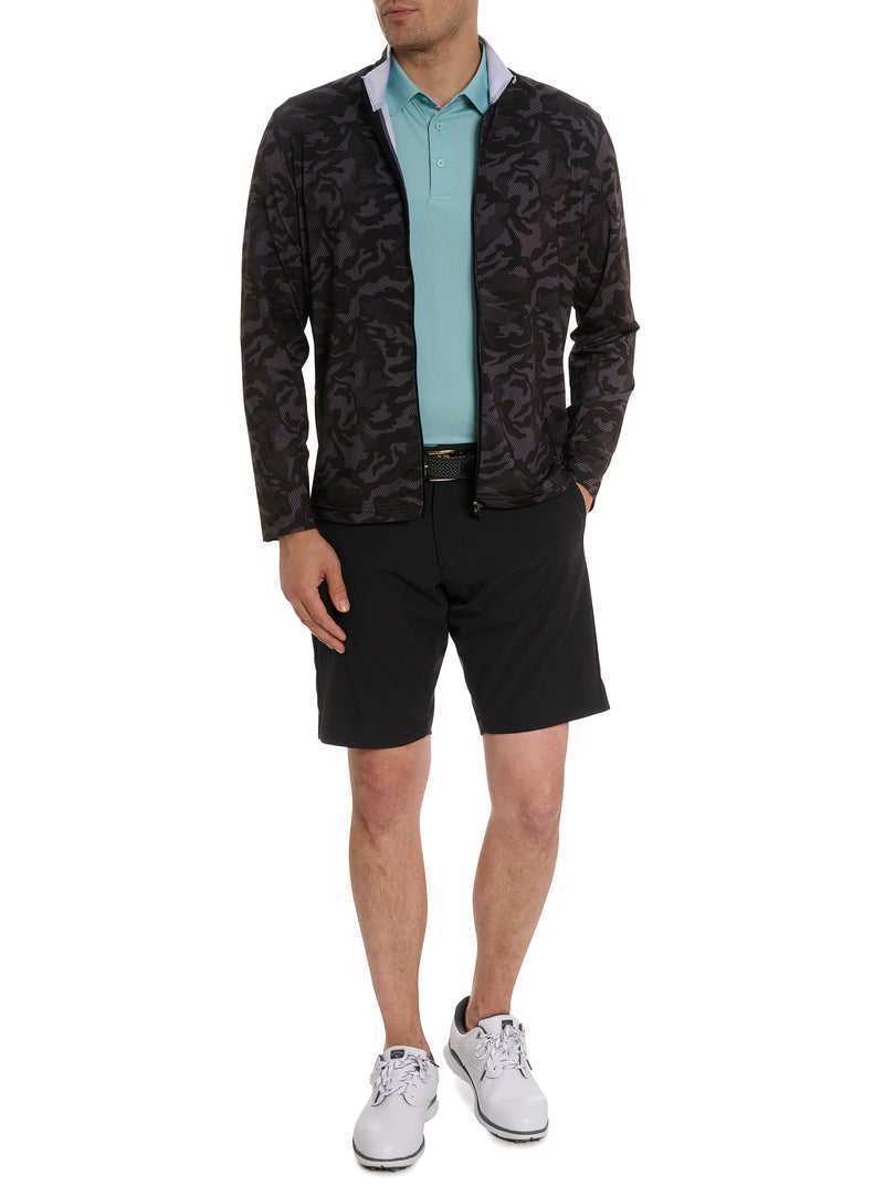 Black Robert Graham Faro Long Sleeve Knit Full Zip | 768534IAX