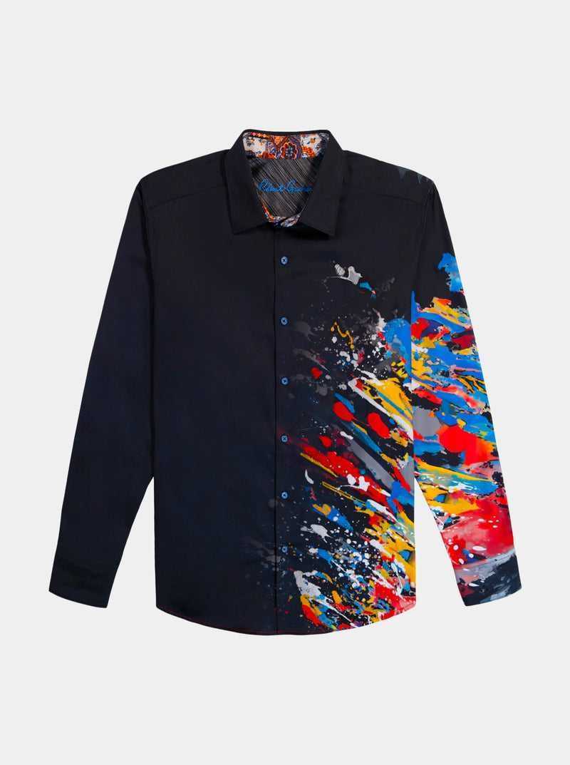 Black Robert Graham Knightsbridge Long Sleeve Button Down Shirt | 308641LRS