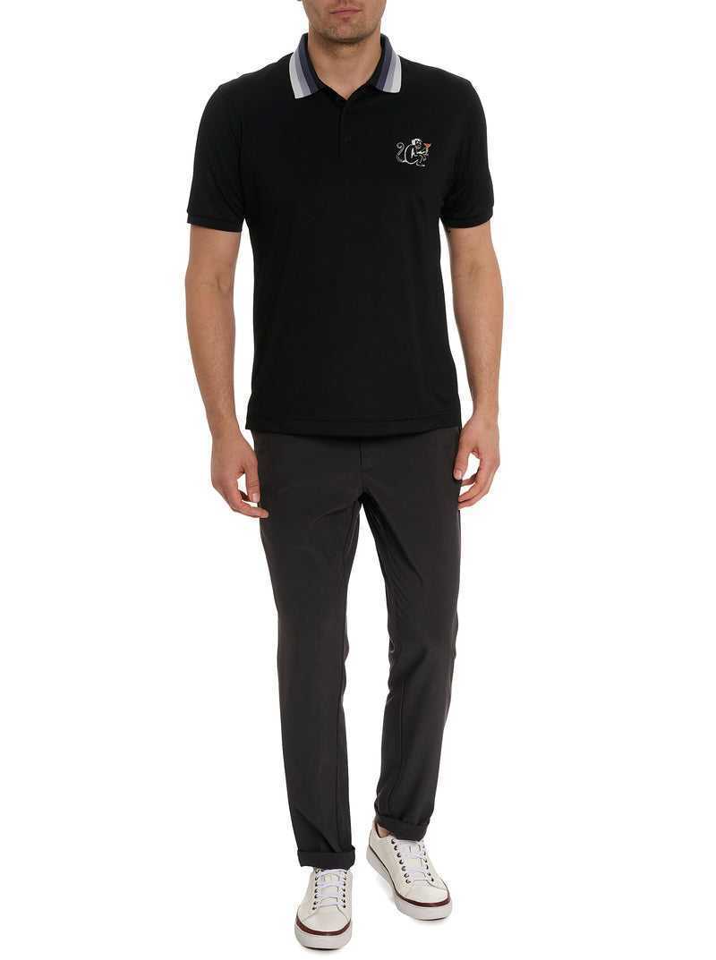 Black Robert Graham Monkey Business Polo | 634891JCY