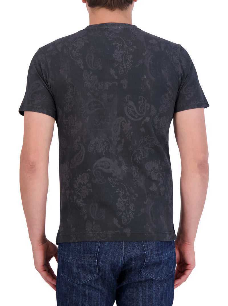 Black Robert Graham Skull Scrolls T-shirt | 319205FUB