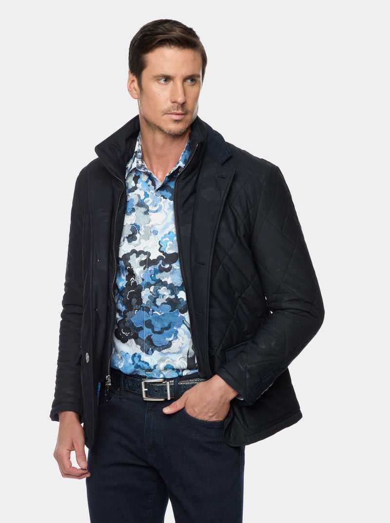 Black Robert Graham The Jetset V Woven Jacket | 017894IYV