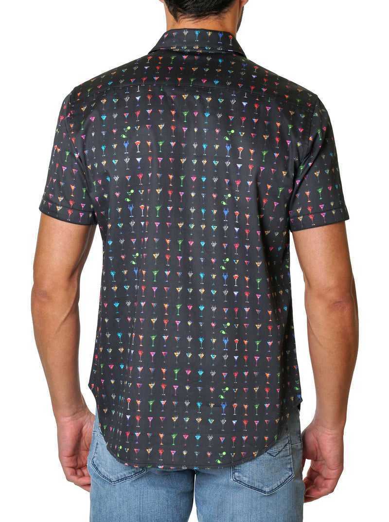 Black Robert Graham The Martini 2 Short Sleeve Shirt | 069327ROI