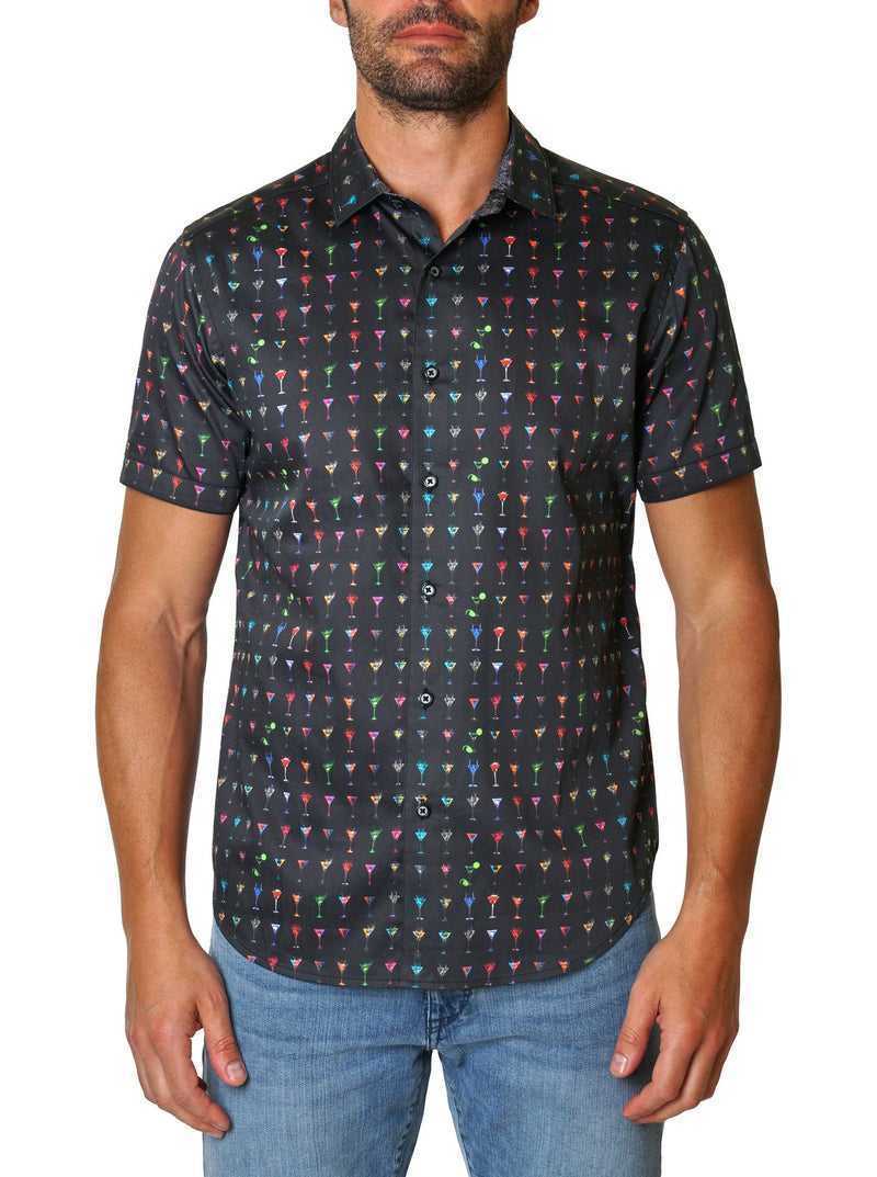 Black Robert Graham The Martini 2 Short Sleeve Shirt | 069327ROI