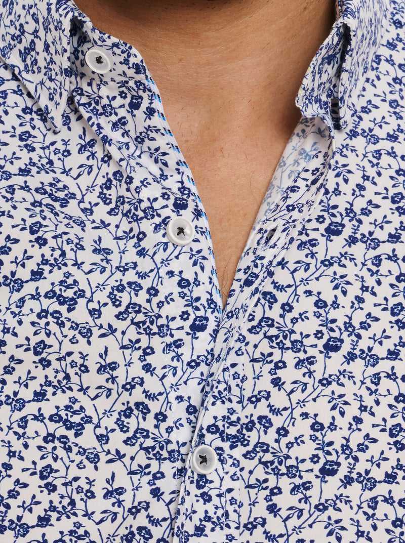 Blue Robert Graham Bassel Short Sleeve Button Down Shirt | 718506UCW