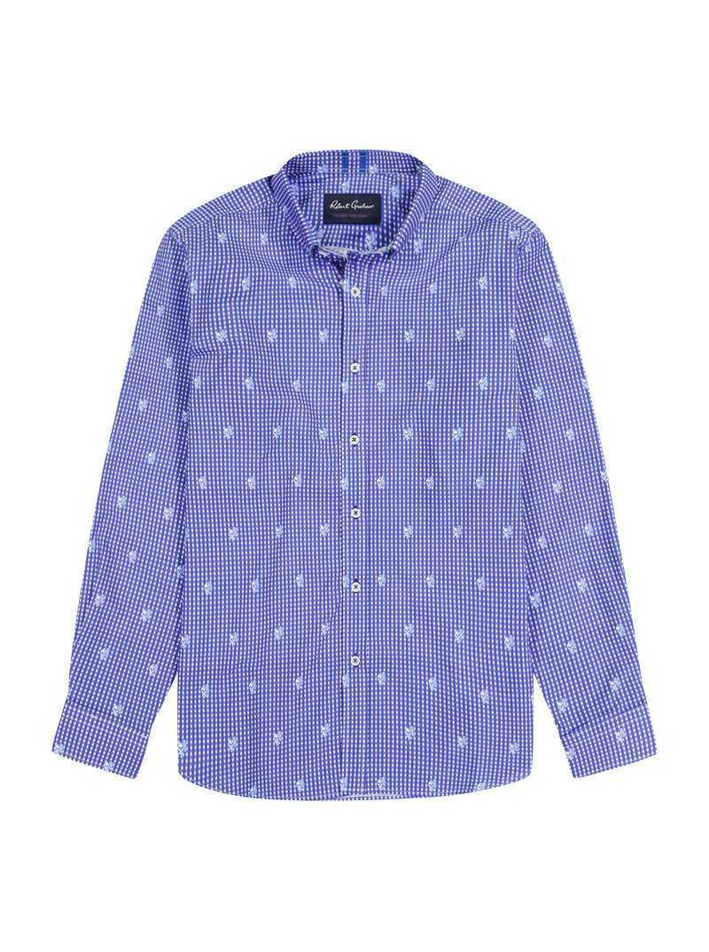 Blue Robert Graham Bryson Long Sleeve Button Down Shirt | 246170ERD