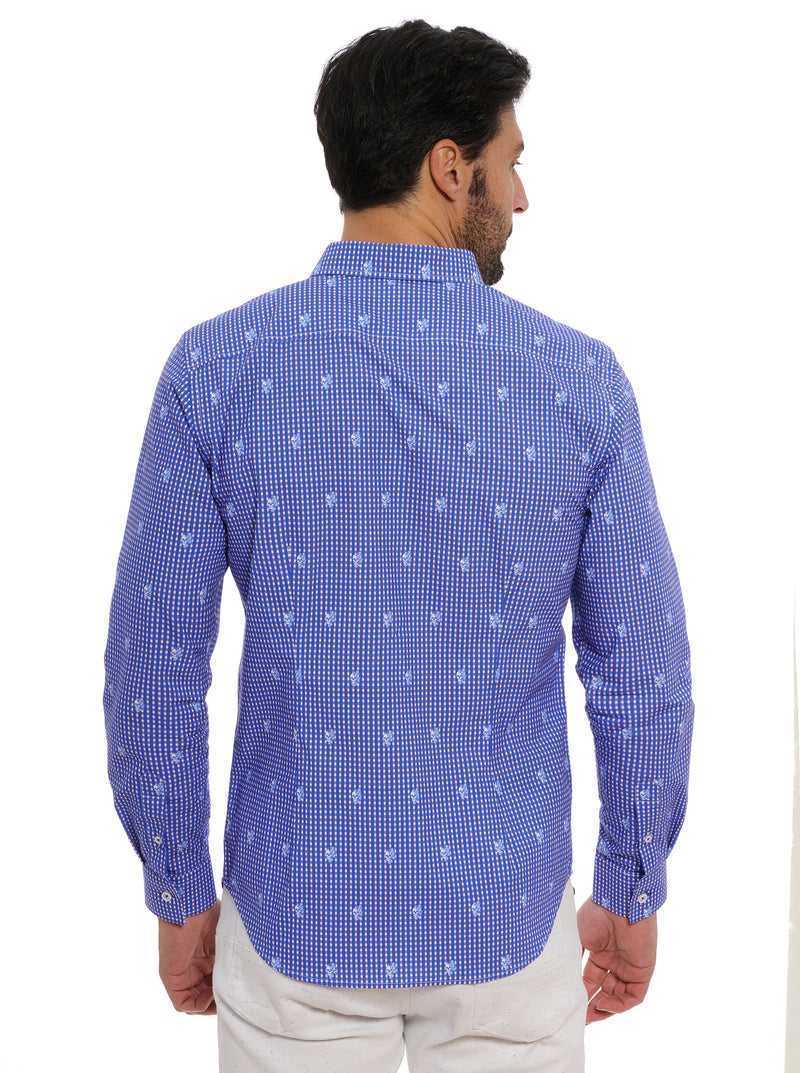 Blue Robert Graham Bryson Long Sleeve Button Down Shirt | 246170ERD