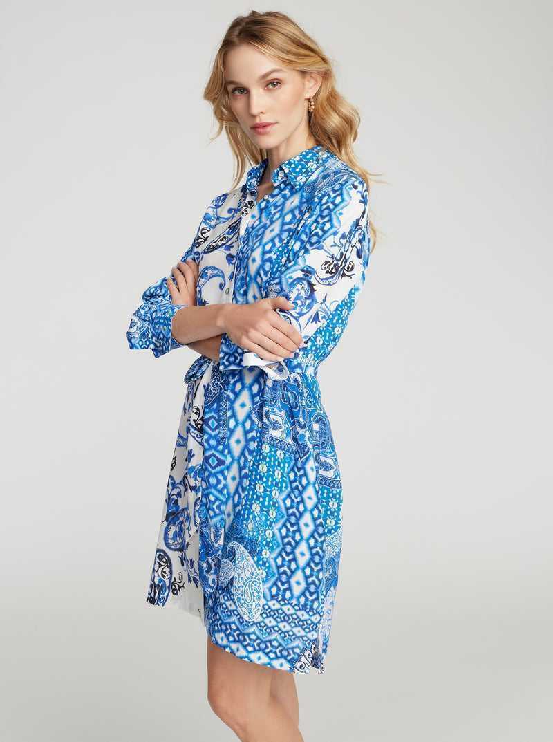 Blue Robert Graham Charlotte Dress | 768312NHP