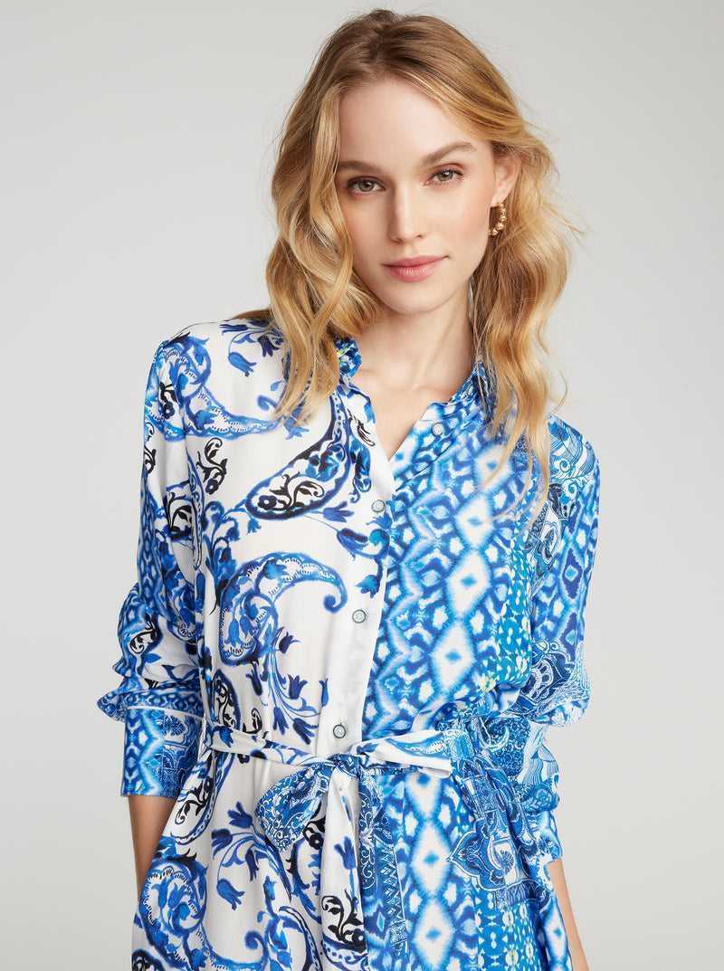 Blue Robert Graham Charlotte Dress | 768312NHP