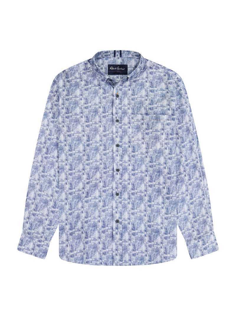 Blue Robert Graham Chastin Long Sleeve Button Down Shirt | 469230SXN