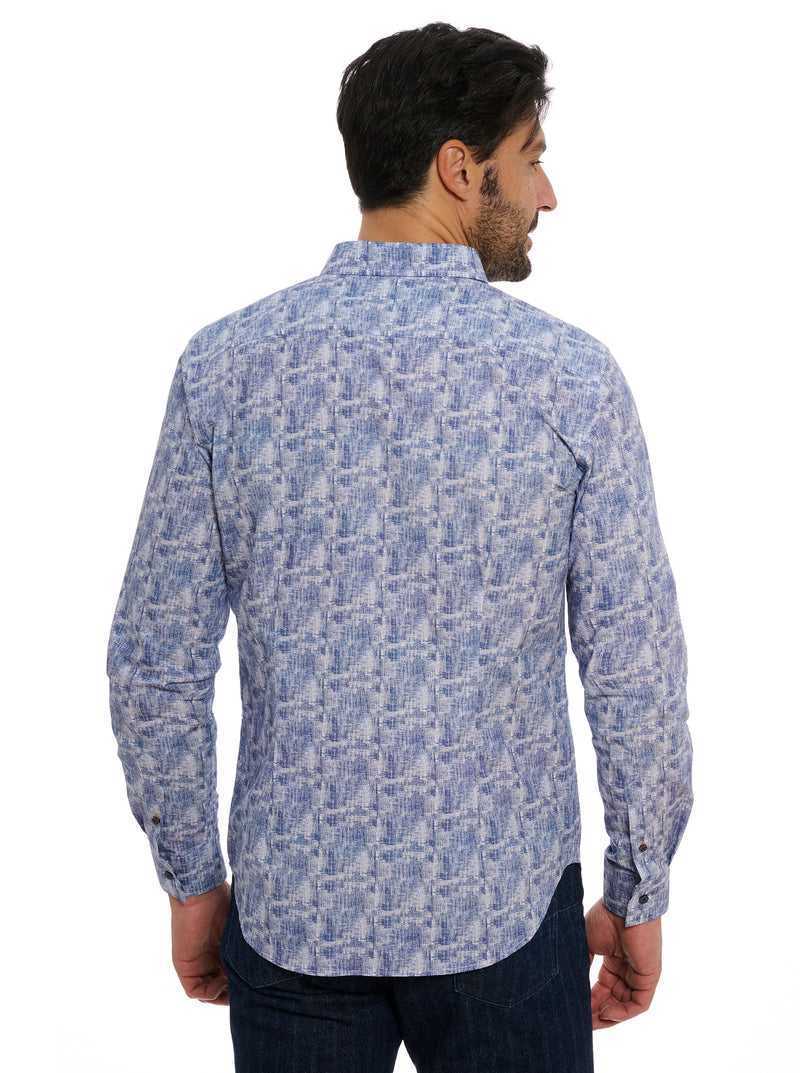 Blue Robert Graham Chastin Long Sleeve Button Down Shirt | 469230SXN