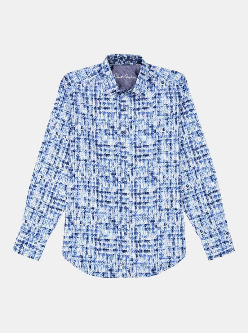 Blue Robert Graham Erasmus Long Sleeve Button Down Shirt | 724635CRW