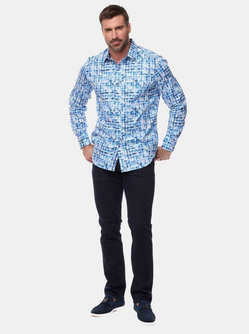 Blue Robert Graham Erasmus Long Sleeve Button Down Shirt | 724635CRW