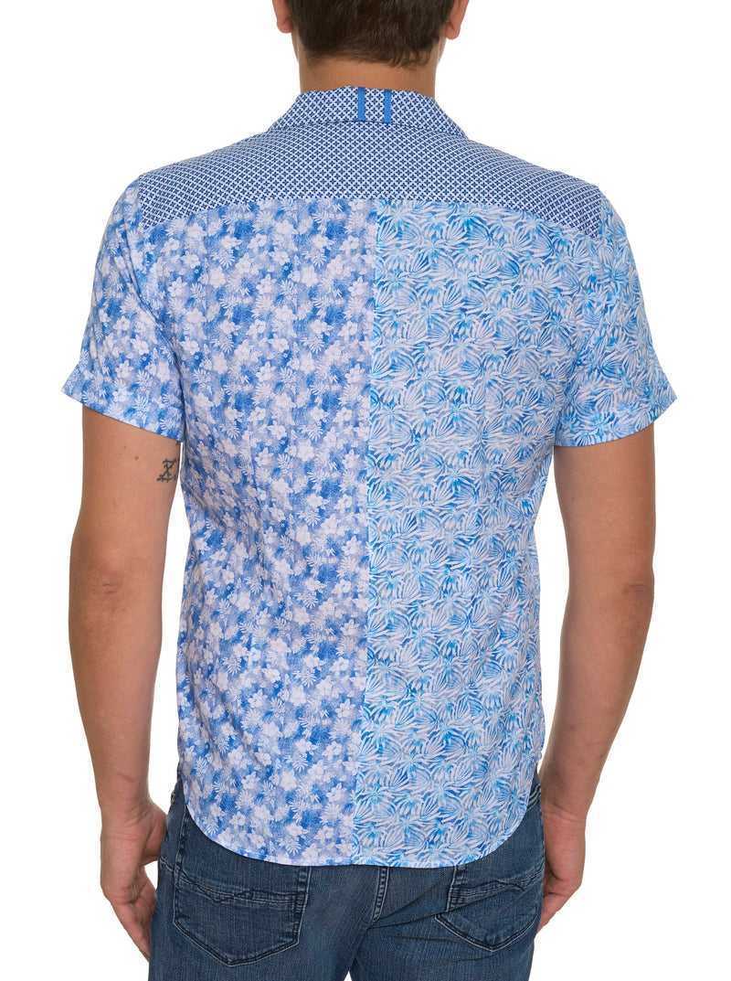 Blue Robert Graham Fontana Short Sleeve Button Down | 308615RLT