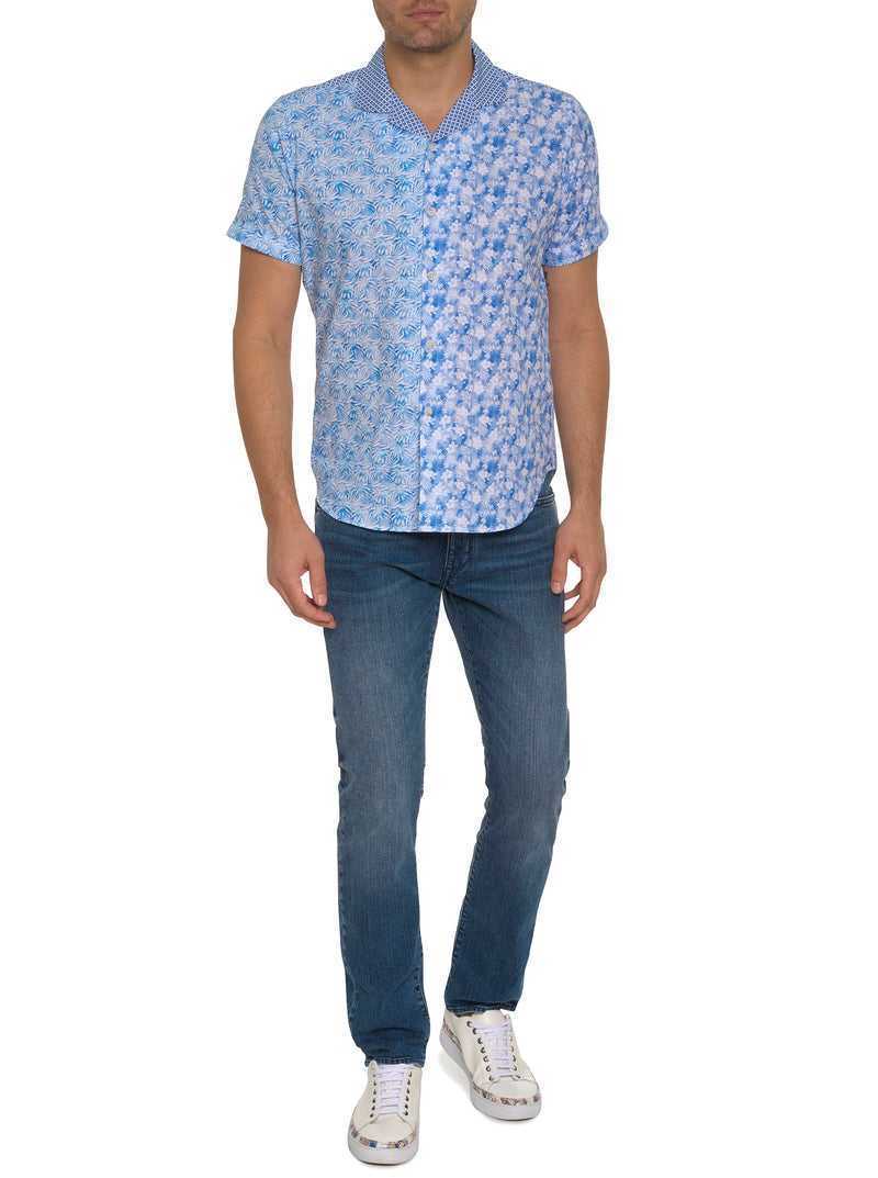 Blue Robert Graham Fontana Short Sleeve Button Down | 308615RLT