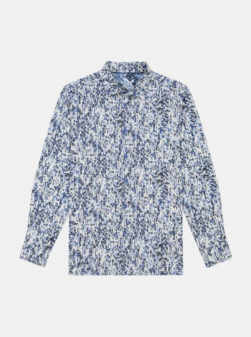 Blue Robert Graham Fragment Long Sleeve Button Down Shirt | 738419YUX