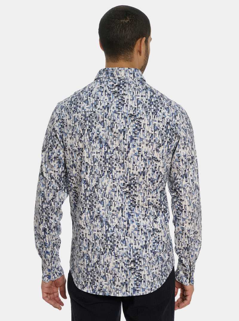 Blue Robert Graham Fragment Long Sleeve Button Down Shirt | 738419YUX