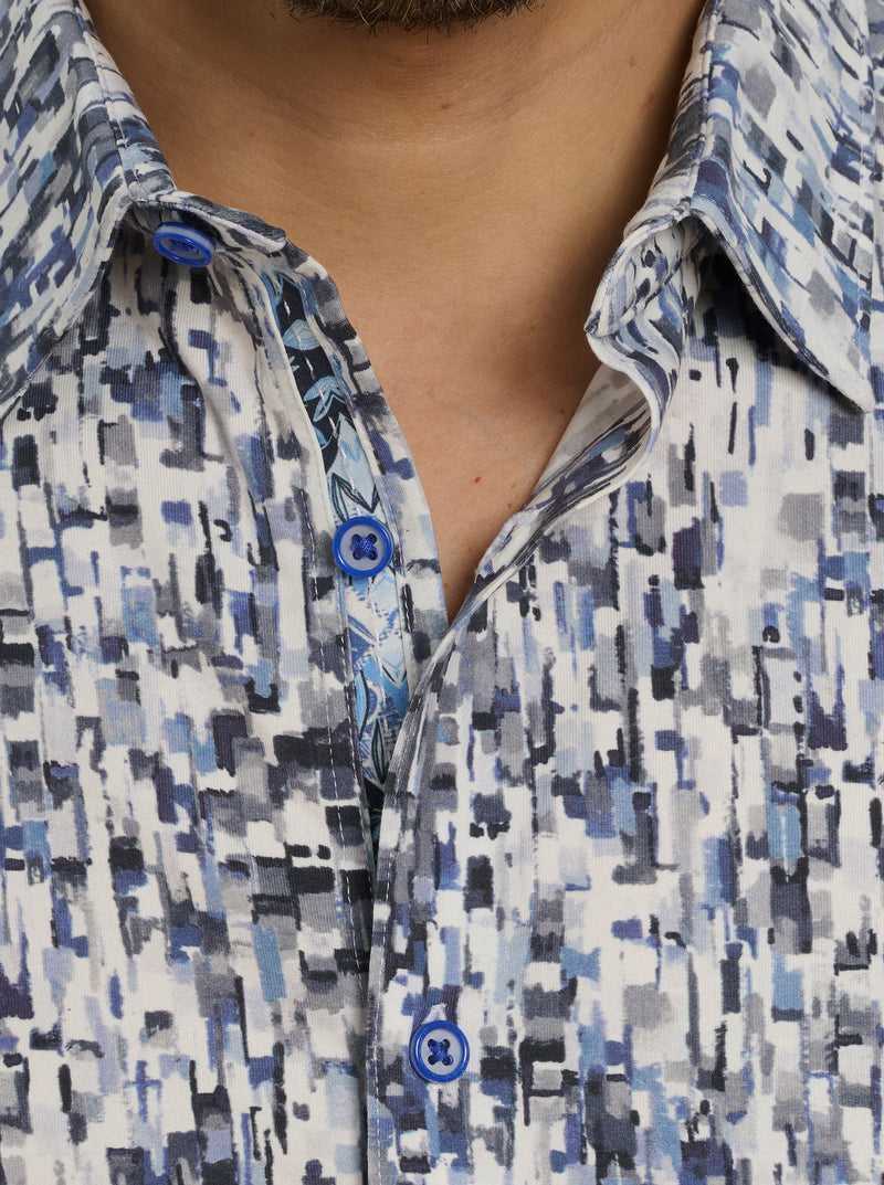 Blue Robert Graham Fragment Long Sleeve Button Down Shirt | 738419YUX