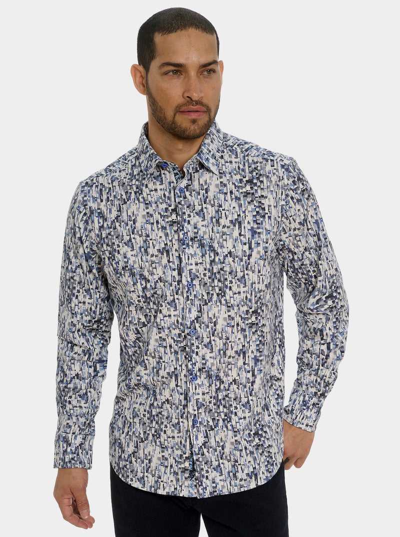 Blue Robert Graham Fragment Long Sleeve Button Down Shirt | 738419YUX