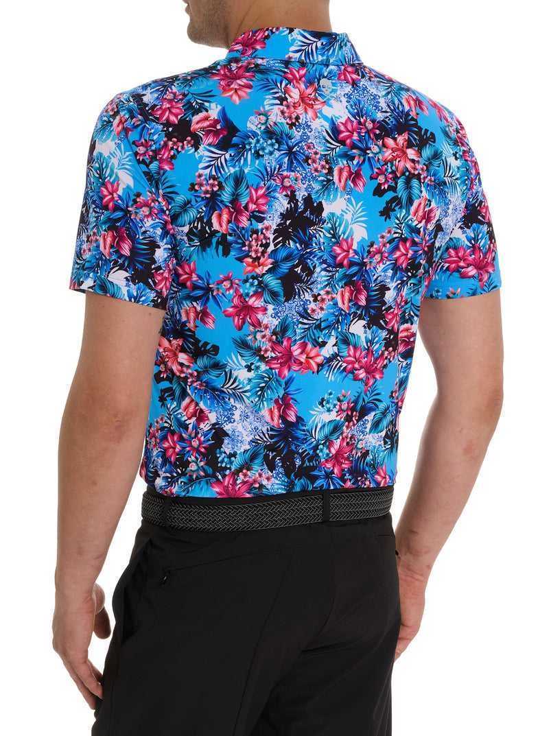 Blue Robert Graham Island Time Polo | 379405ECM