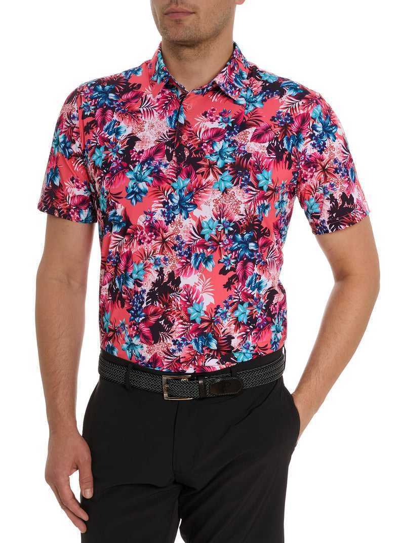 Blue Robert Graham Island Time Polo | 379405ECM